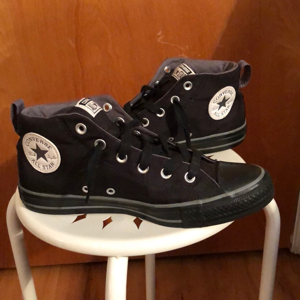 ALL Black Hightop Converse